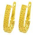 14k Yellow Gold U-shaped Hoop Earrings