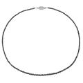 18K White Gold 25 1/2ct TDW Black Diamond Necklace