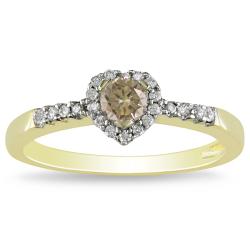 14k Yellow Gold 1/3ct TDW Brown and White Diamond Ring (G-H, I2-I3)