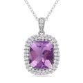 Sterling Silver 5 5/8 CT TGW Multi-color Gemstones Fashion Pendant