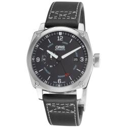 Oris Men's 'BC4 Small Second Pointer Day' Leather Strap Watch