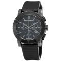 Burberry Men's 'Round Chronograph' Black Ion Plated Watch