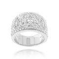 Sterling Silver Diamond Accent Lace Filigree Design Ring