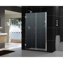 DreamLine UNIDOOR Frameless Shower Door with Glass Shelves 54-55 inch