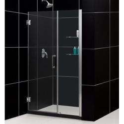 DreamLine UNIDOOR Frameless Shower Door with Glass Shelves 54-55 inch