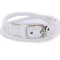 Leather Vanilla Colored Woven Bracelet