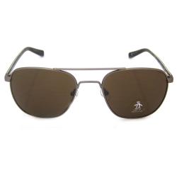 Original Penguin Women's GM Gunmetal/ Brown The Meteor Aviator Sunglasses