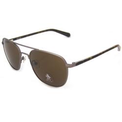 Original Penguin Women's GM Gunmetal/ Brown The Meteor Aviator Sunglasses