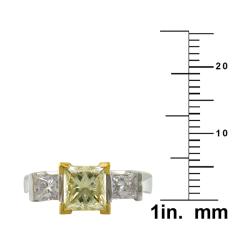 18k Gold 2 7/8ct TDW Certified Clarity-enhanced Diamond Engagement Ring (Fancy Yellow, SI1)