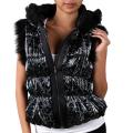 Marine Animal Print Faux Fur Vest