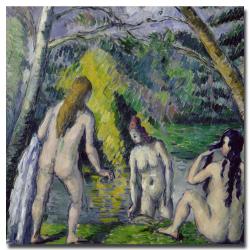 Paul Cezanne, 'The Three Bathers, 1879' Canvas Art