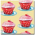 Wendra, 'Cherry Cupcakes' Canvas Art