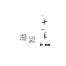 14k Gold 1 1/2ct TDW Round Diamond Stud Earrings (H-I, SI1-SI2)