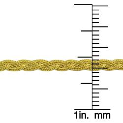 14k Yellow Gold Braided Foxtail Necklace