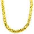 14k Yellow Gold 9mm Byzantine Necklace