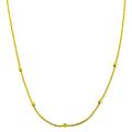 14k Yellow Gold Diamond-cut Bead Ball Station Necklace