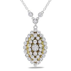 18k Two-tone Gold 5/8ct TDW Diamond Necklace (G-H, SI1-SI2)