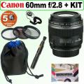 Canon EF-S 60MM F/2.8 Macro USM Lens with Accessory Kit