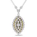 18k Two-tone Gold 5/8ct TDW Diamond Necklace (G-H, SI1-SI2)