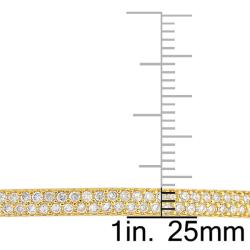 Sterling Silver 3 1/4 CT TGW Cubic Zirconia Bangle Bracelet