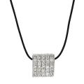 Silvertone Pave-set Cubic Zirconia Necklace