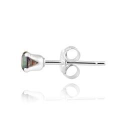 Glitzy Rocks Sterling Silver 3-mm Mystic Topaz Stud Earrings