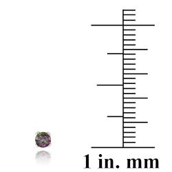 Glitzy Rocks Sterling Silver 3-mm Mystic Topaz Stud Earrings