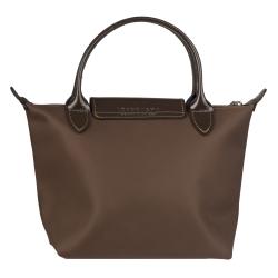 Longchamp Planetes Small Chocolate Nylon Satchel