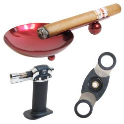 Cigar Humidor and Accessories Set Tres