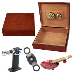 Cigar Humidor and Accessories Set Tres