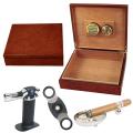 Cigar Humidor and Accessories Set Cuatro