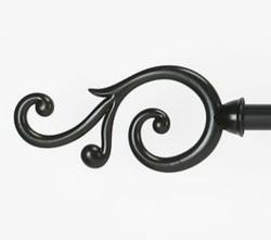 Medley 48 to 86-inch Black Curtain Rod