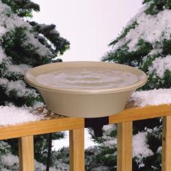 Heated Bird Bath with EZ Tilt Deck Mount and Pole