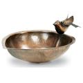 Achla Heart Shaped Bird Bath with Iron Ant Brass Finish (9-inch)