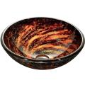 Vigo Northern Lights Above the Counter Tempered Glass Vessel Sink in Browns