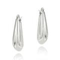 Stainless Steel Polished Triangle Hoop Earrings