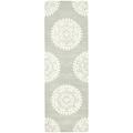 Handmade Soho Chrono Grey/ Ivory New Zealand Wool Rug (2'6 x 12')