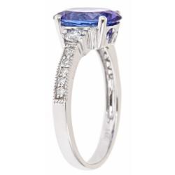 Dyach 14k White Gold Tanzanite and 1/4ct TDW Diamond Ring (G-H, I1-I2)