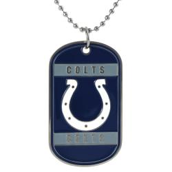 Silvertone Indianapolis Colts Tag Necklace