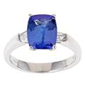 Dyach 14k White Gold Tanzanite and 1/6ct TDW Diamond Ring (G-H, I1-I2)
