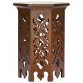 Bali Brown Hexagon End Table