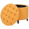 Reims Tangerine Storage Ottoman