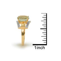 Daliglio Sterling Silver Amethyst and 1/6ct TDW Diamond Ring