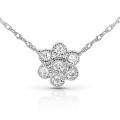 14k White Gold Diamond Accent Floral Pendant (H-I, I1-I2)