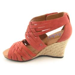 Indigo by Clarks Women's Orange Pocomo Platform Wedges