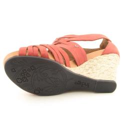 Indigo by Clarks Women's Orange Pocomo Platform Wedges
