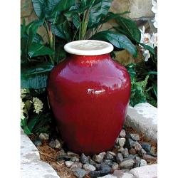 Beckett Fountain Red Ceramic Vase