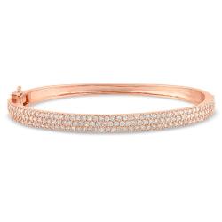 Sterling Silver Cubic Zirconia Bangle Bracelet (5ct TGW)