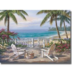 Sung Kim 'Coastal View' Canvas Art