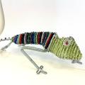 Bead and Wire Lizard Figurine (Zuid Africa)